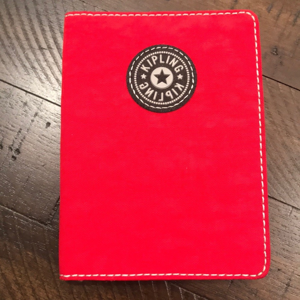 Red Nylon Kipling Passport Holder